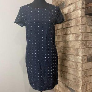 Navy Dot Shift Dress